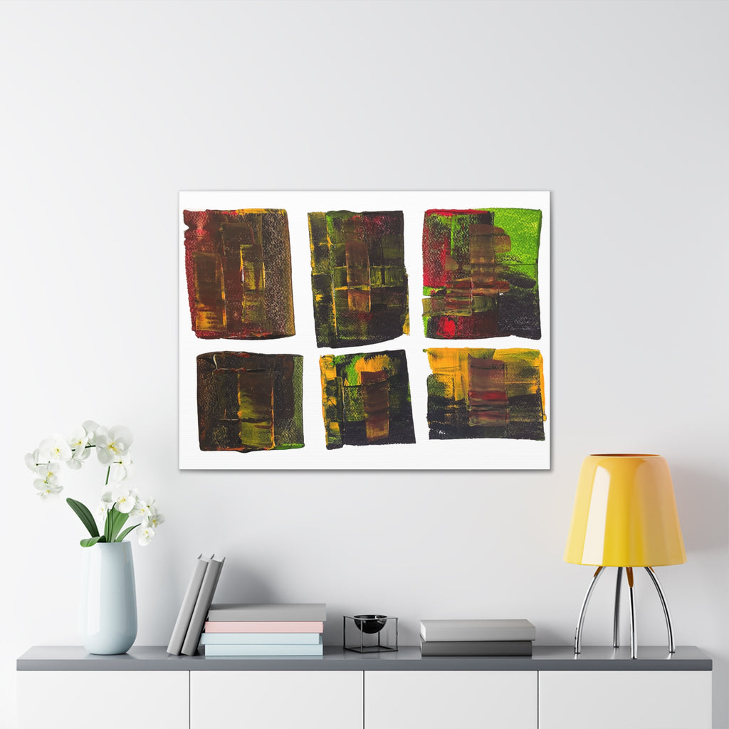March Madness Abstract Color Canvas Stretched 0.75"