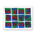 Abstract Blue Green Red Putty Canvas Wall Art — Stretched 0.75"