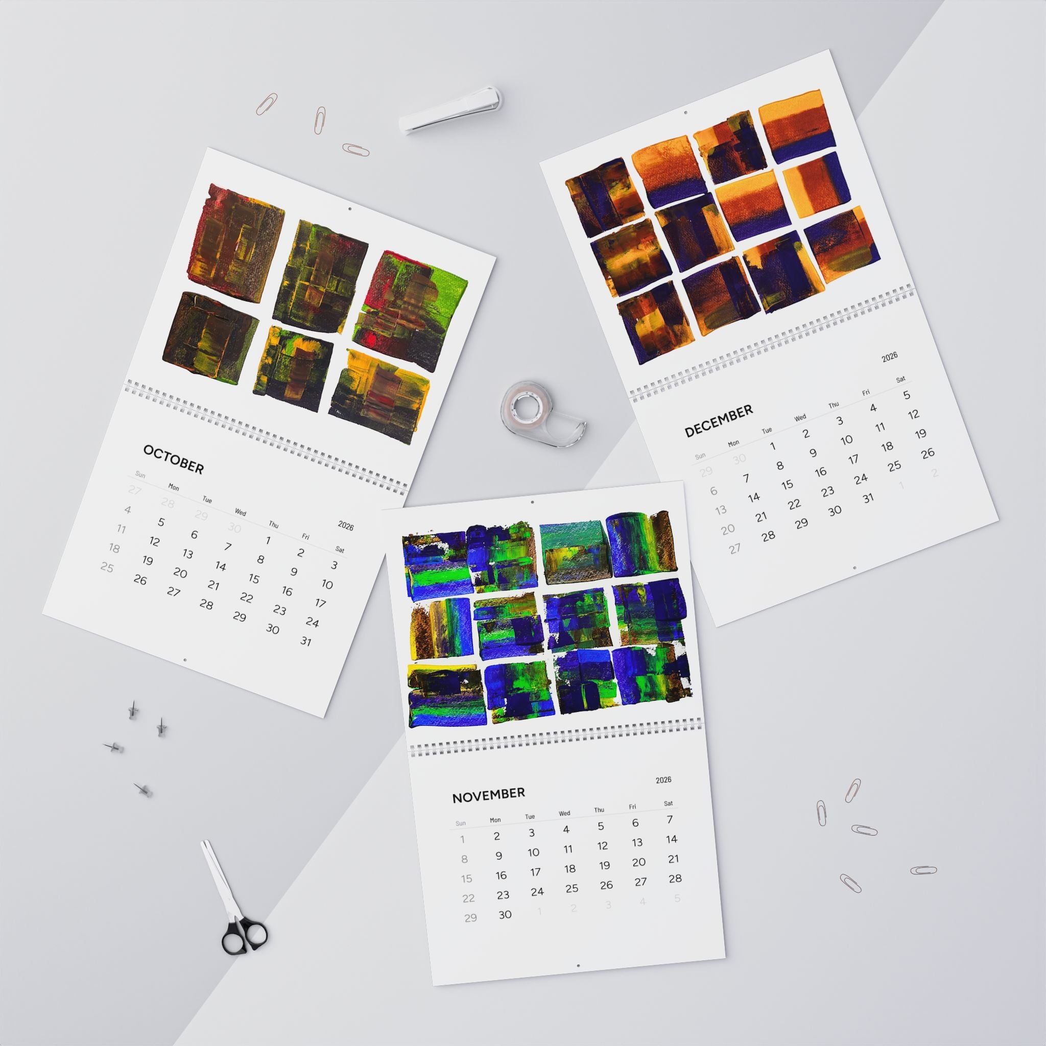2026 Wall Calendar — Minimal Art & Coffee-Themed Monthly Planner