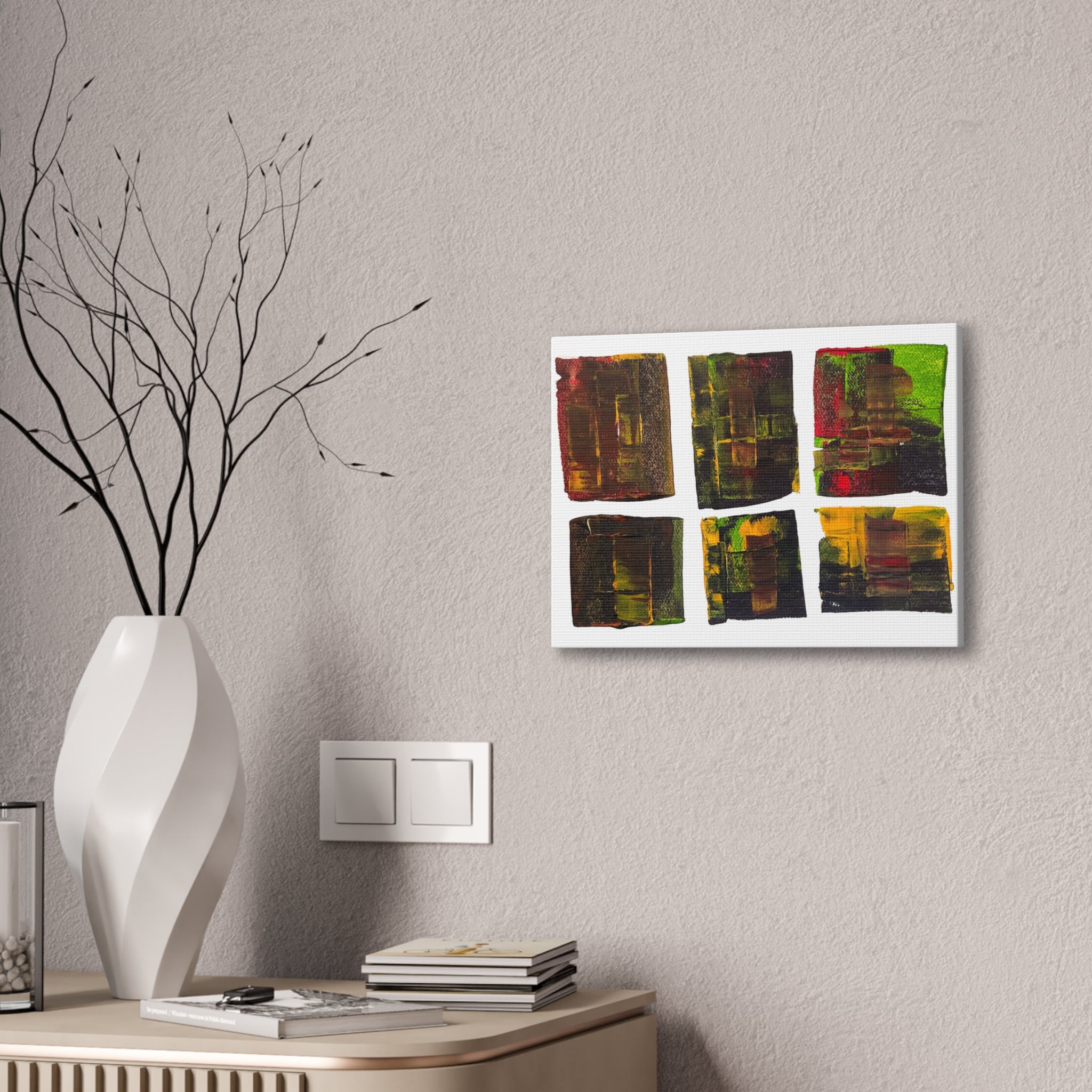 March Madness Abstract Color Canvas Stretched 0.75"
