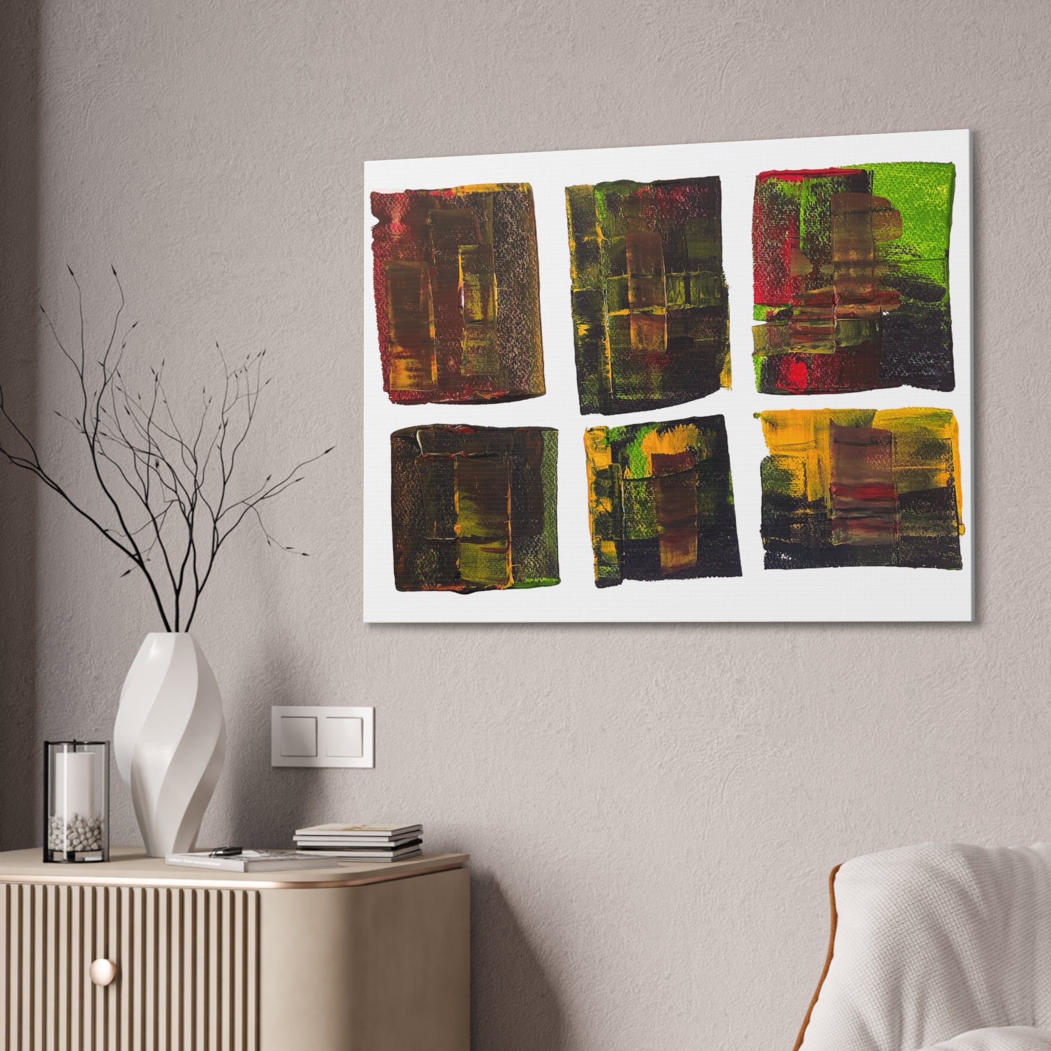 March Madness Abstract Color Canvas Stretched 0.75"
