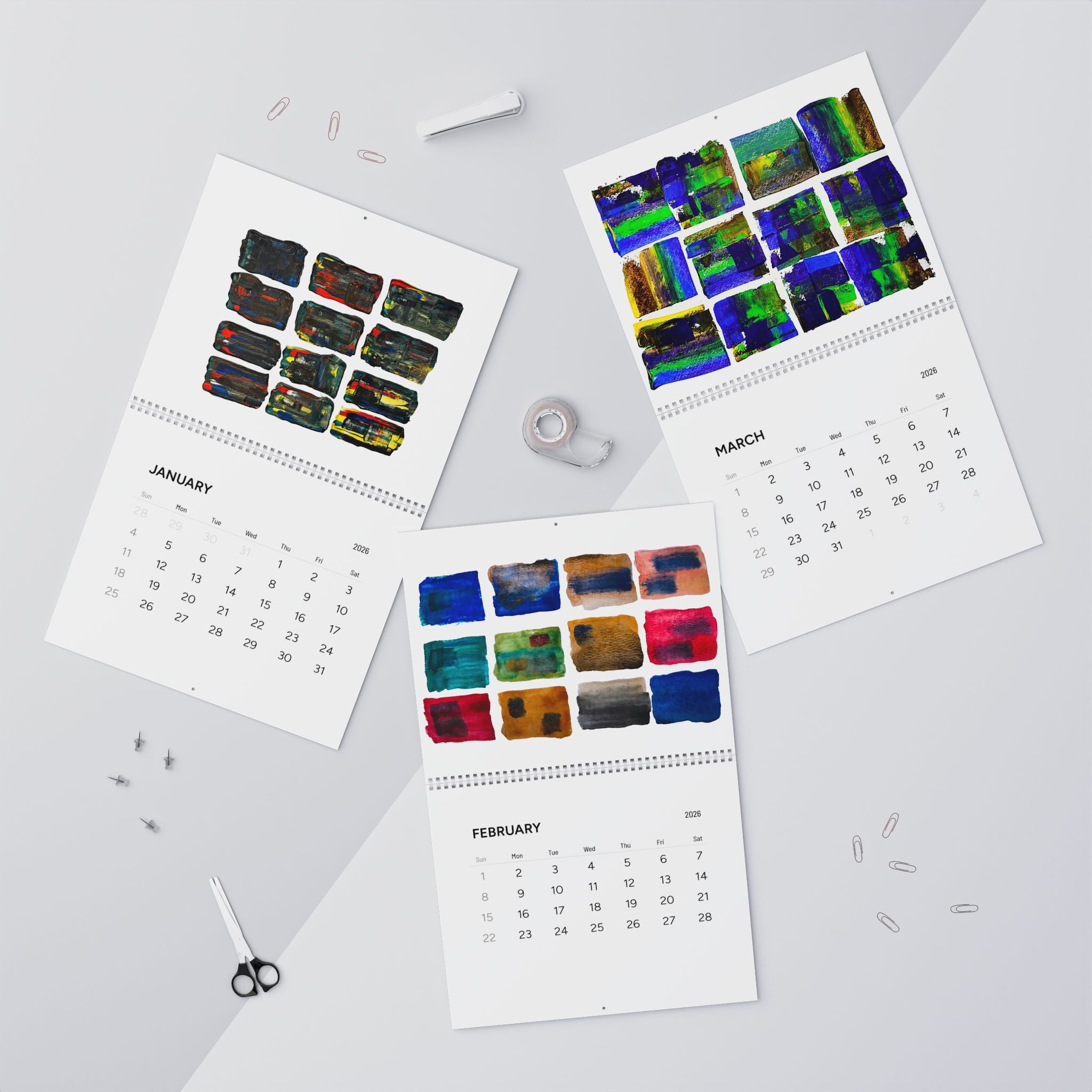 2026 Wall Calendar — Minimal Art & Coffee-Themed Monthly Planner